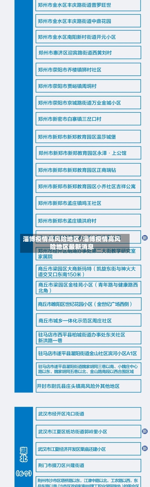 淄博疫情高风险地区/淄博疫情高风险地区最新消息