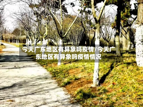 今天广东地区有异象吗疫情/今天广东地区有异象吗疫情情况