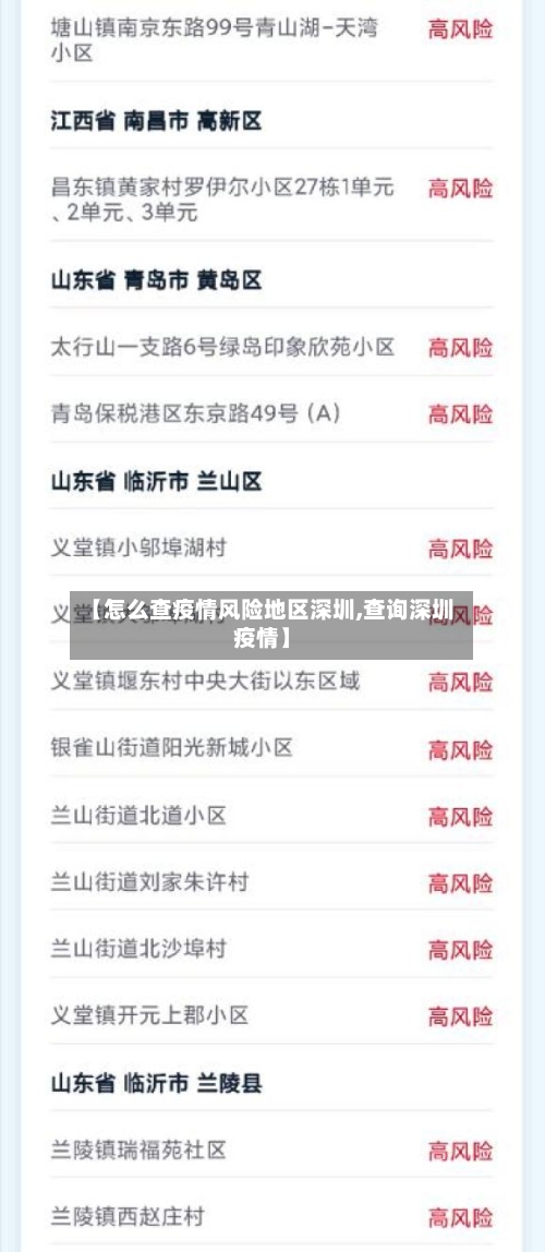 【怎么查疫情风险地区深圳,查询深圳疫情】