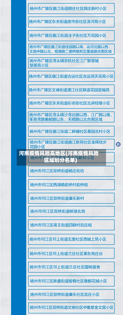 河南疫情风险高地区(河南疫情风险区域划分名单)