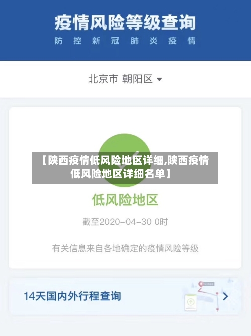 【陕西疫情低风险地区详细,陕西疫情低风险地区详细名单】