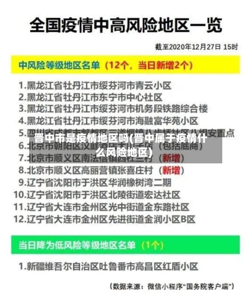 晋中市是疫情地区吗(晋中属于疫情什么风险地区)
