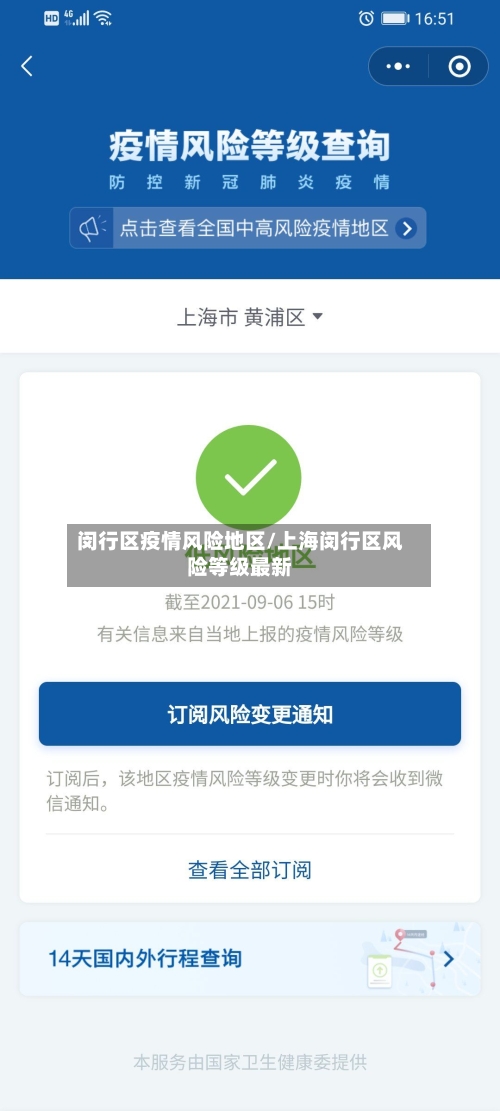 闵行区疫情风险地区/上海闵行区风险等级最新