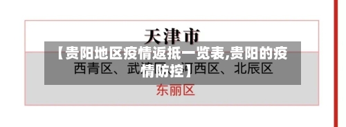 【贵阳地区疫情返抵一览表,贵阳的疫情防控】