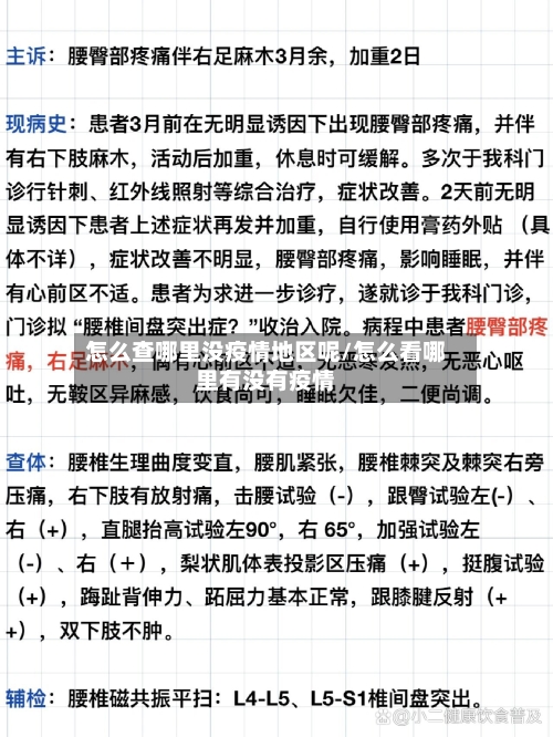 怎么查哪里没疫情地区呢/怎么看哪里有没有疫情