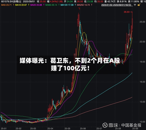 媒体曝光：葛卫东，不到2个月在A股赚了100亿元！