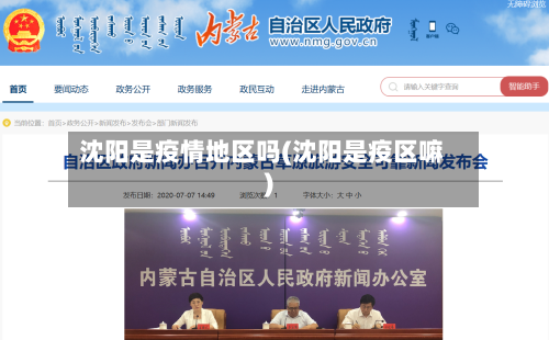 沈阳是疫情地区吗(沈阳是疫区嘛)-第1张图片