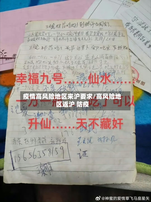 疫情高风险地区来沪要求/高风险地区返沪 防疫