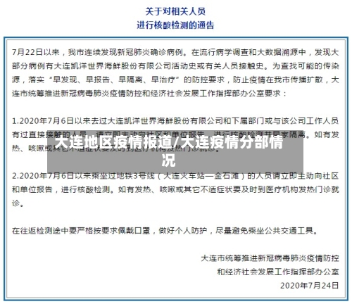 大连地区疫情报道/大连疫情分部情况