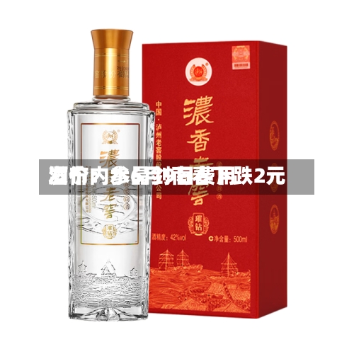 酒价内参6月9日费用
发布:水晶剑南春下跌2元