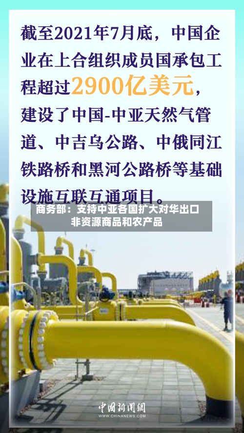 商务部:支持中亚各国扩大对华出口非资源商品和农产品