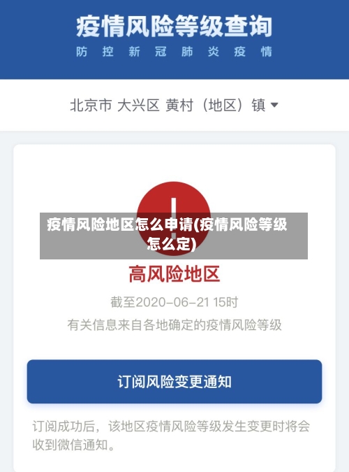 疫情风险地区怎么申请(疫情风险等级怎么定)