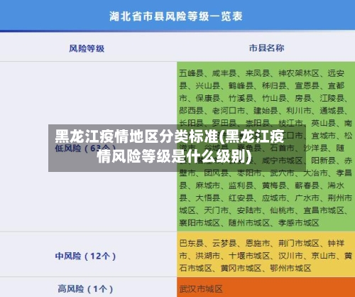 黑龙江疫情地区分类标准(黑龙江疫情风险等级是什么级别)
