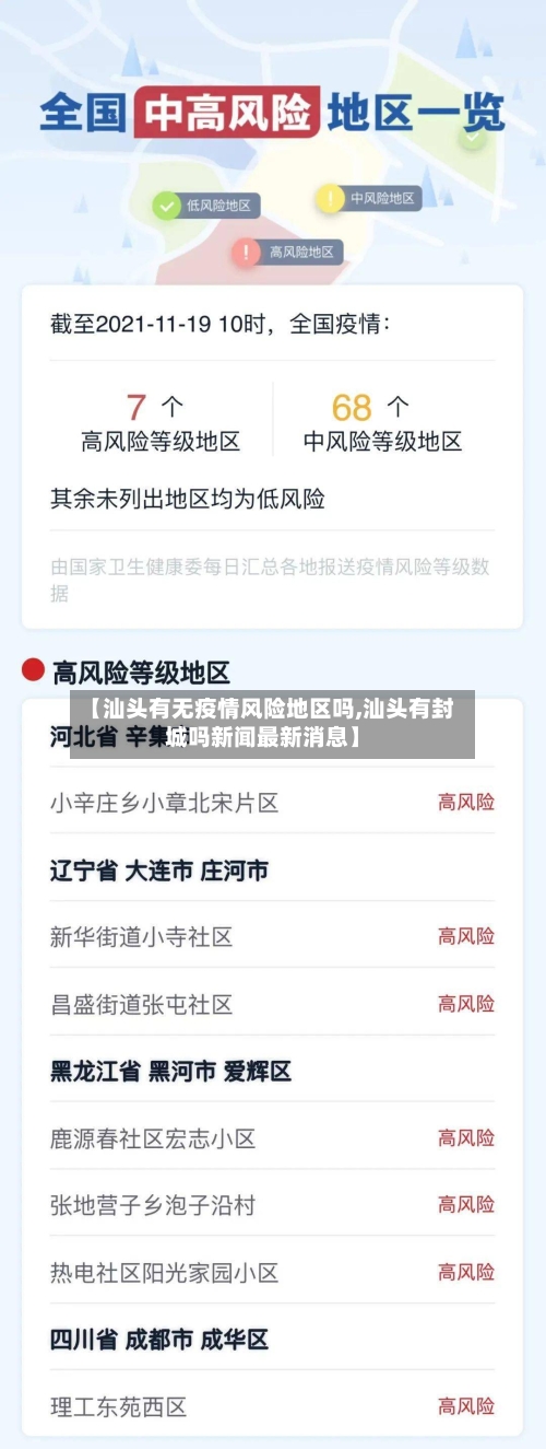 【汕头有无疫情风险地区吗,汕头有封城吗新闻最新消息】
