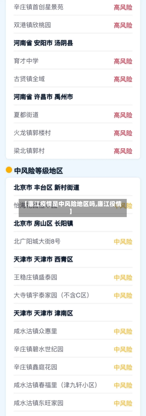 【廉江疫情是中风险地区吗,廉江役情】
