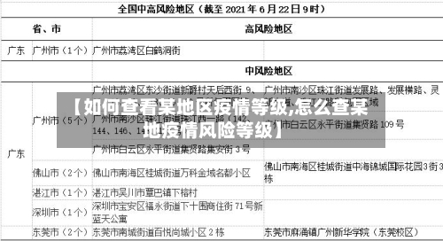 【如何查看某地区疫情等级,怎么查某地疫情风险等级】